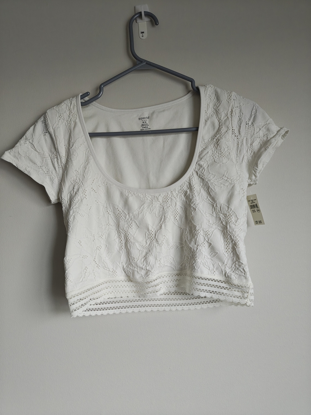 🌸 NWT Aerie White Lace Crop Top - Size M 🌸 - Picture 2 of 9